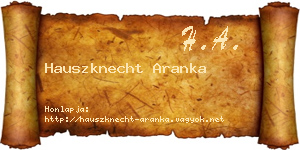 Hauszknecht Aranka névjegykártya