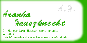 aranka hauszknecht business card